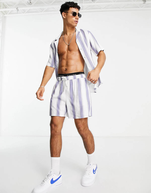 Boxer Shorts For Men - Navy Stripes