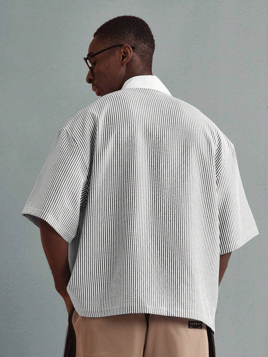 Striped Half Zip Polo Contemporary Design Shirt – Roar Fox