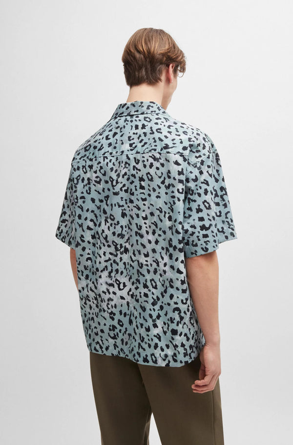 Animal Print Short Sleeve Shirt