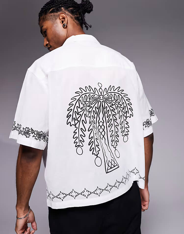 Back Print in White Revere Shirt
