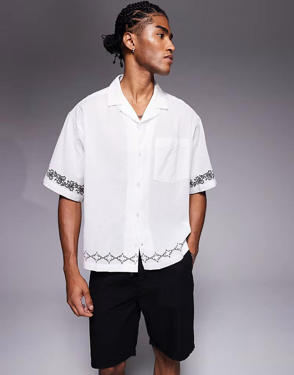Back Print in White Revere Shirt