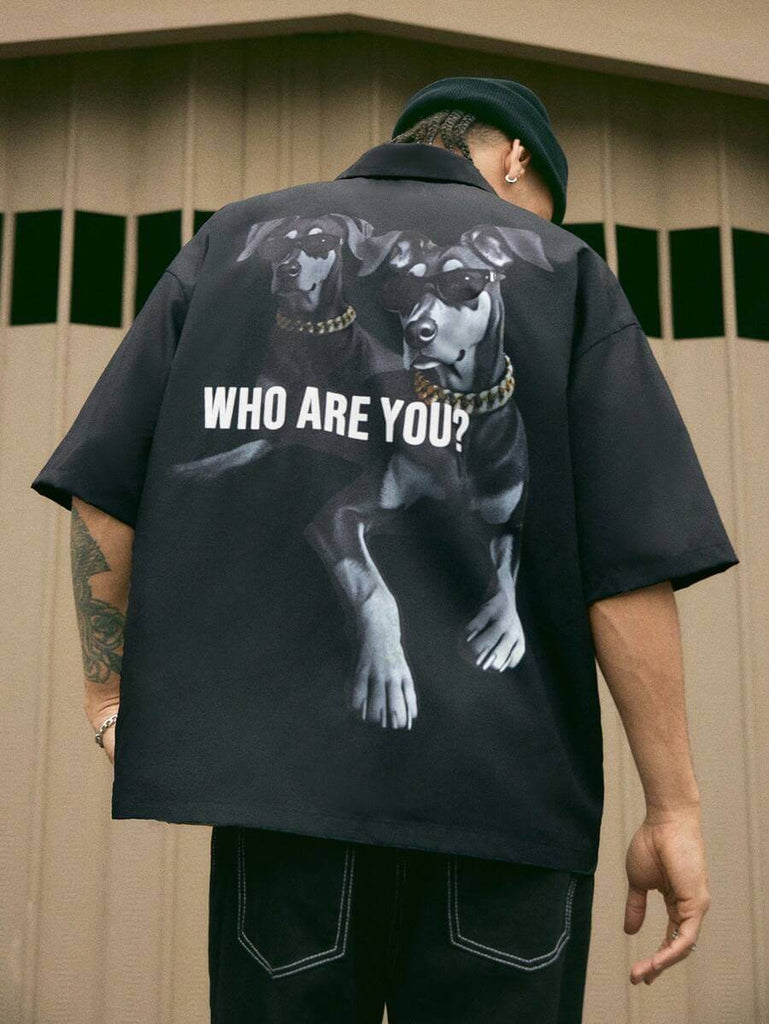 Black Dog Graphic Printed Shirt