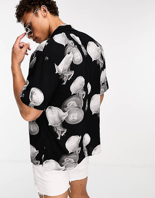 Black Jellyfish Revere Printed Shirt