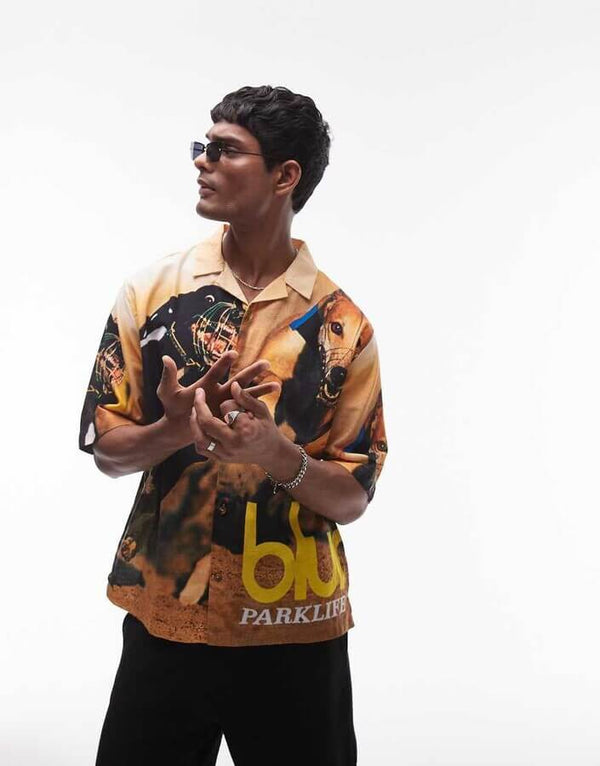 Blur License Multi Printed Shirt