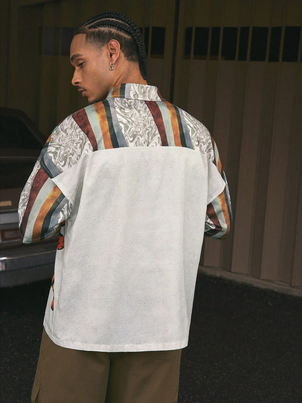 Casual Vacation Short Sleeve Men's Shirt, Streetwear Edition