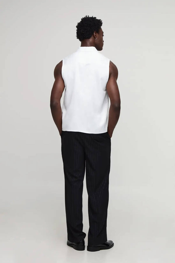 Cotton Sleeveless Regular Fit Shirt 
