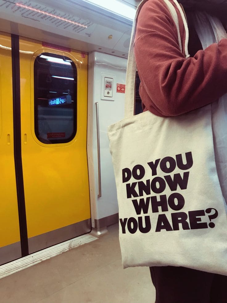 Do You Know Who You Are Zipper Tote Bag