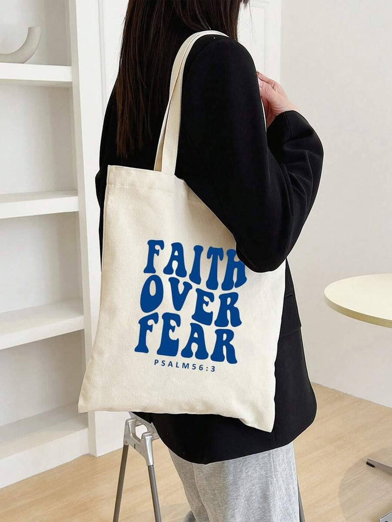 Faith Over Fear Zipper Tote Bag – Roar Fox