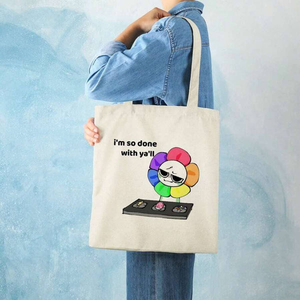 Funny Game Theme Zipper Tote Bag