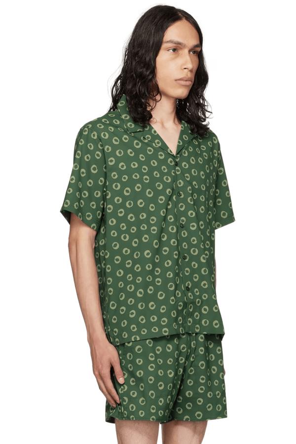 Green Graphic Pattern Printed Co-Ords