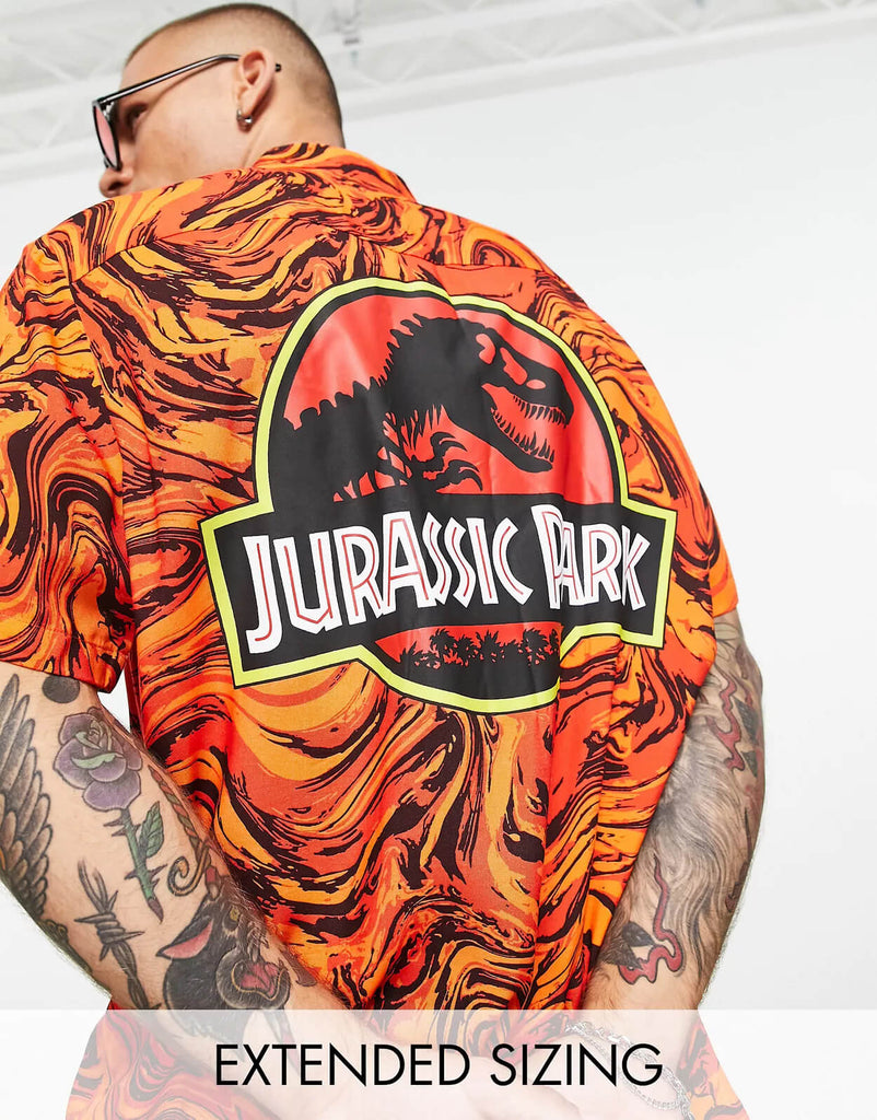 Jurassic Park Print Short Sleeve Shirt