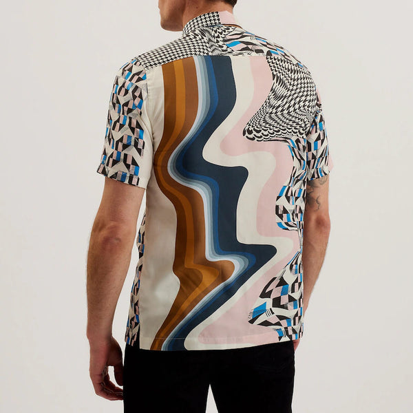 Men Multicolored Abstract Printed Shirt