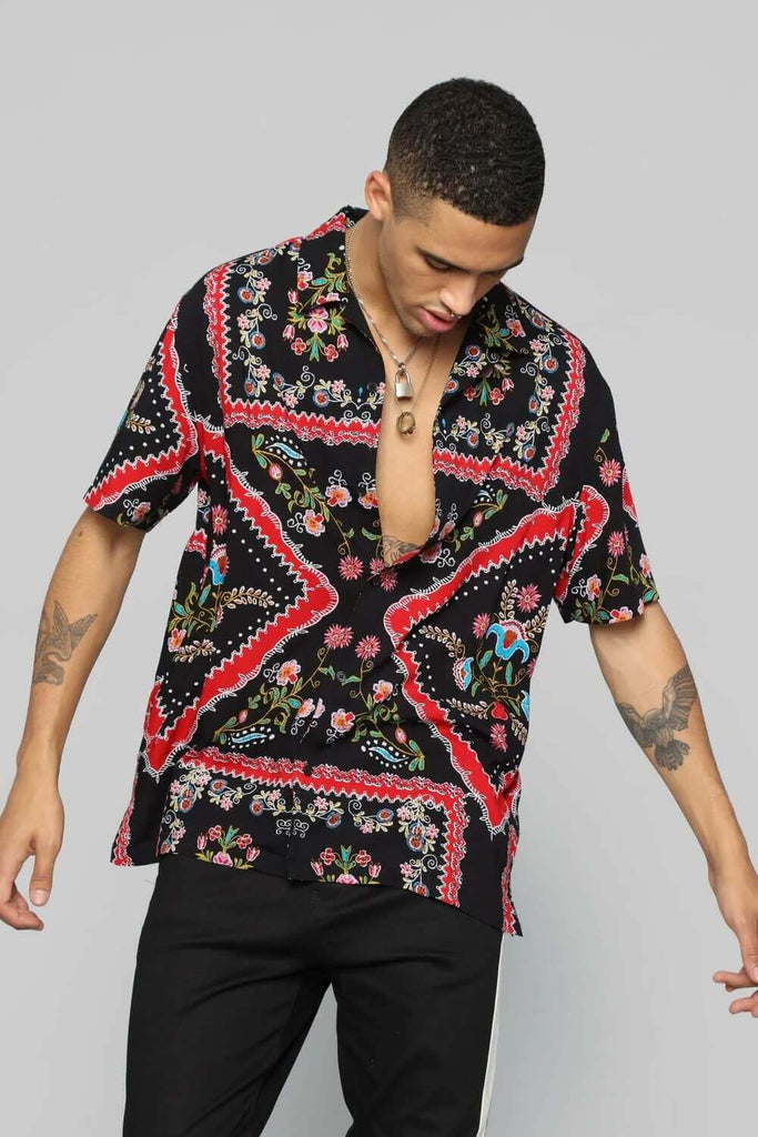 Men Rafael Short Sleeve Multi Print Shirt 