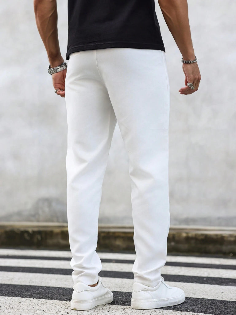 Men's Plain White Rich Pants – Roar Fox