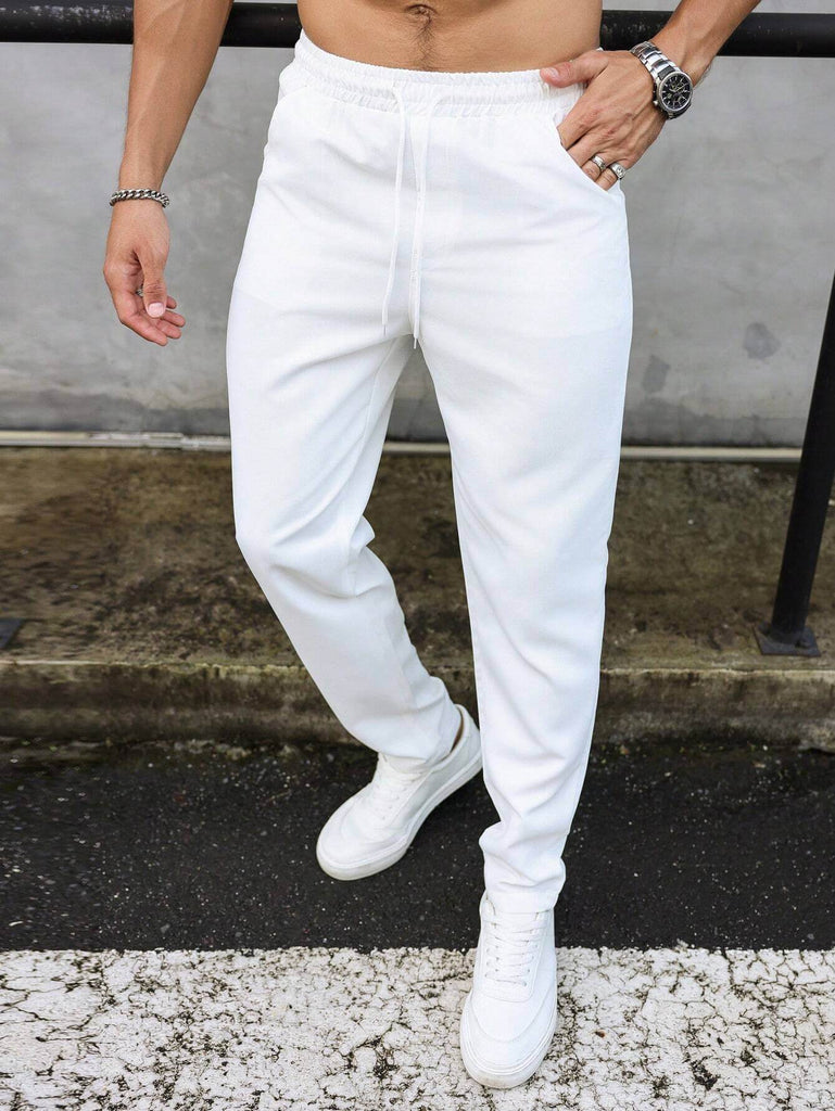 Men's Plain White Rich Pants – Roar Fox