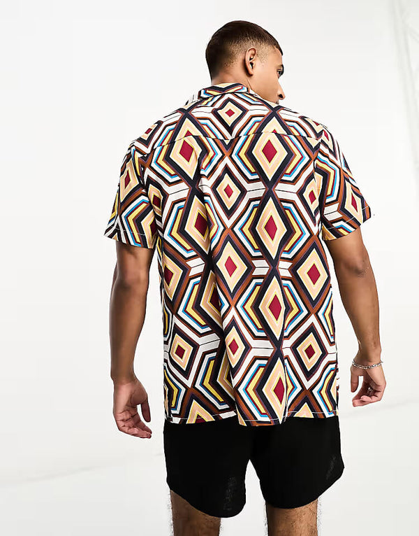 Multi Brown Printed Shirt