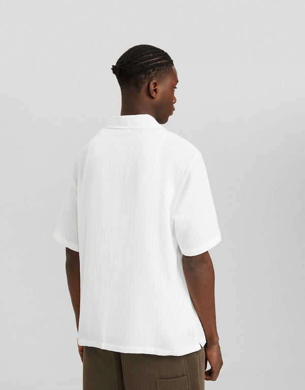 Relaxed Fit Textured Short Sleeve Shirt