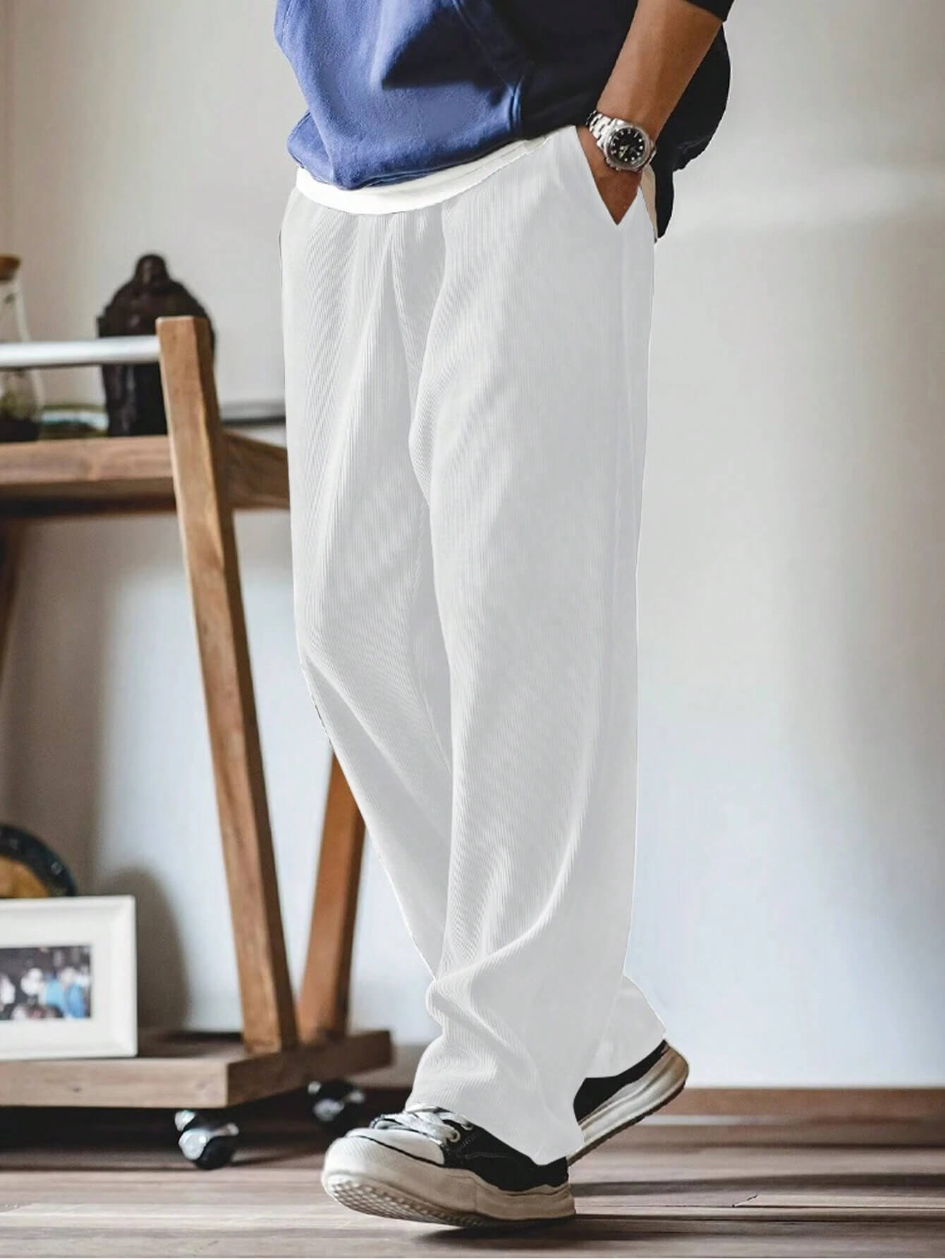 StraightLegWhiteCasualLooseFit