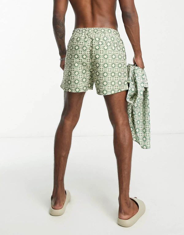 Boxer Shorts For Men -Tile Print