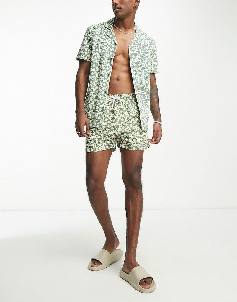 Boxer Shorts For Men -Tile Print