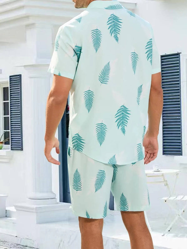 Tropical Print Sky Blue Co-Ords