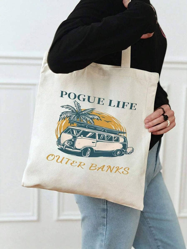 Vintage Pogue Life Summer Travel Zipper Tote Bag