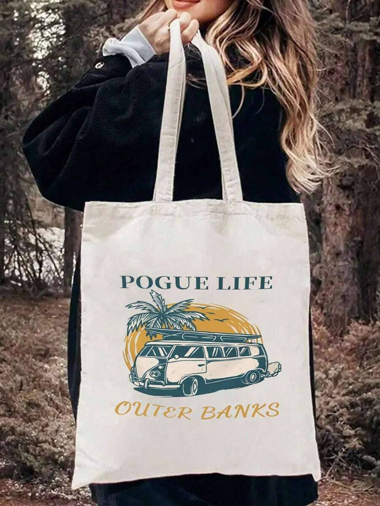 Vintage Pogue Life Summer Travel Zipper Tote Bag