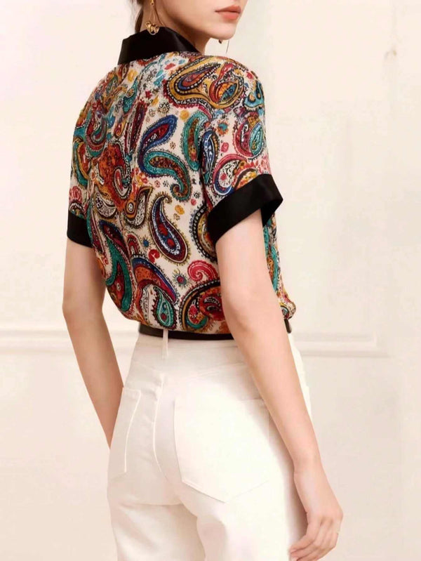 Women's Multicolor Paisley Print Shirt