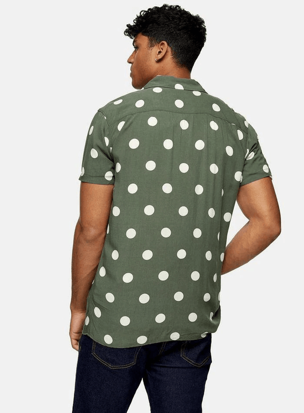 Selected Homme Green Polka Dot Shirt 