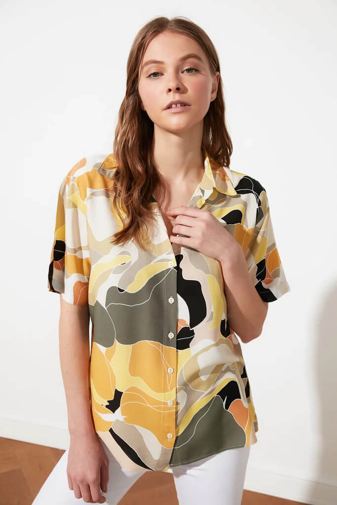 Women Abstract Printed Shirt 